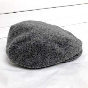 Vintage grey wool newsboy cap cabbie hat light gray retro 40s